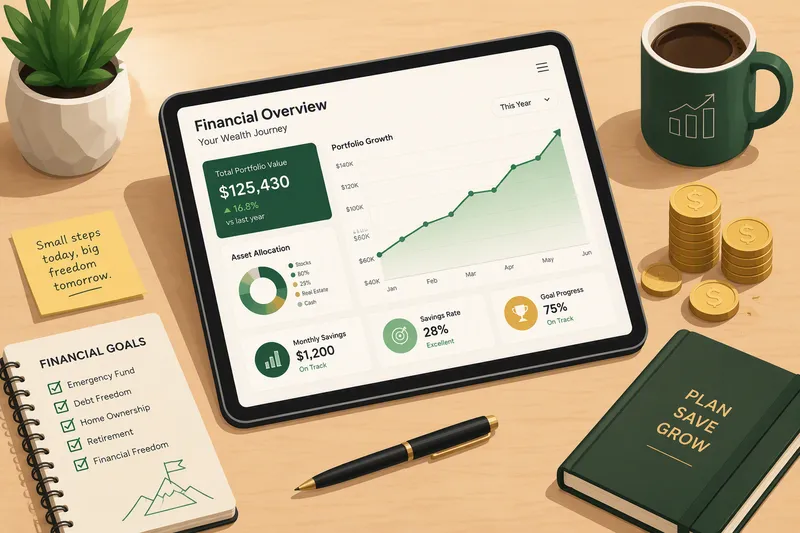 Digitaalinen tabletti näyttää talouskaavion ja kolikoita